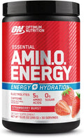 Strawberry Burst BCAA Electrolytes Caffeine Amino Energy Powder 30 Servings F369579