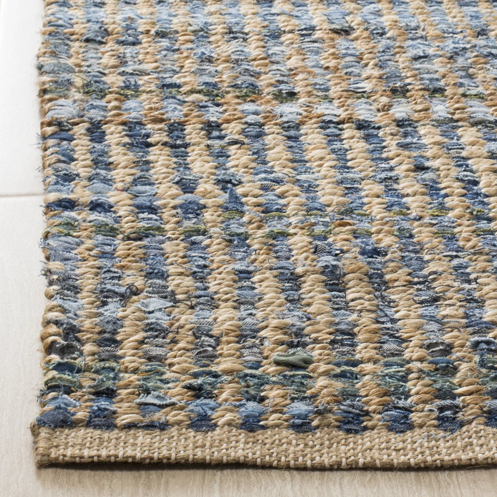 Handwoven Natural Blue Rug S477076