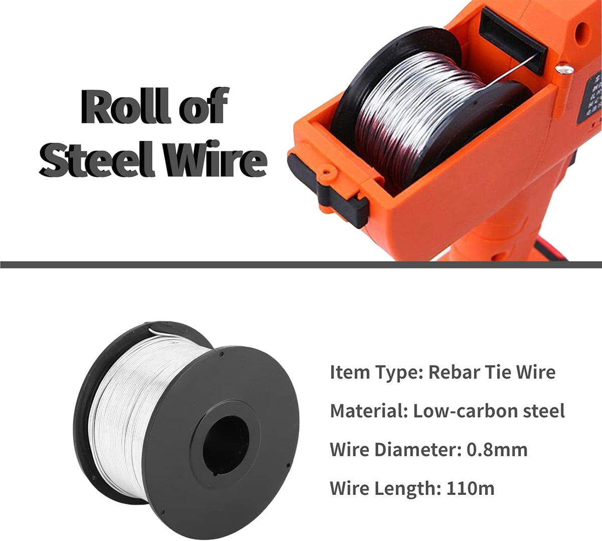 4pcs 110m 0.8mm Low-carbon Steel Wire J996