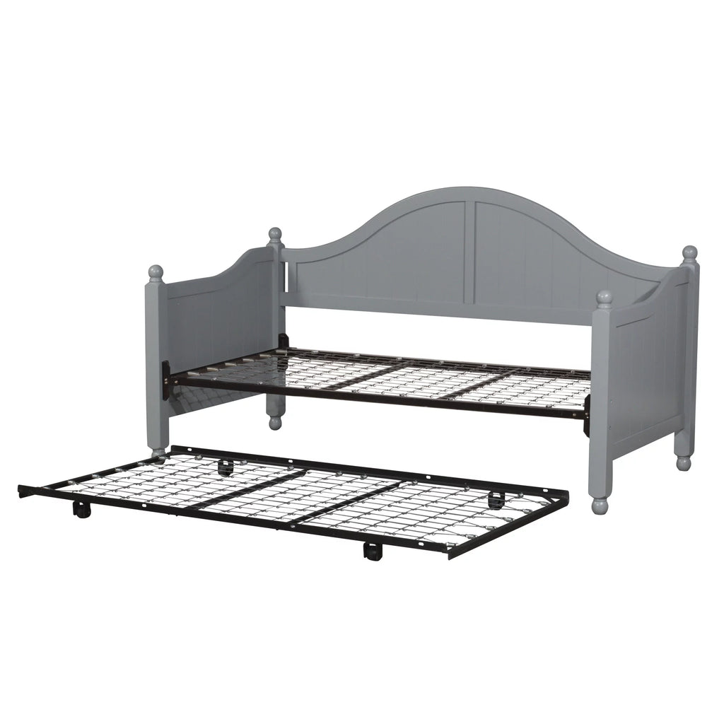 Gray Wood Daybed with Trundle U1663
