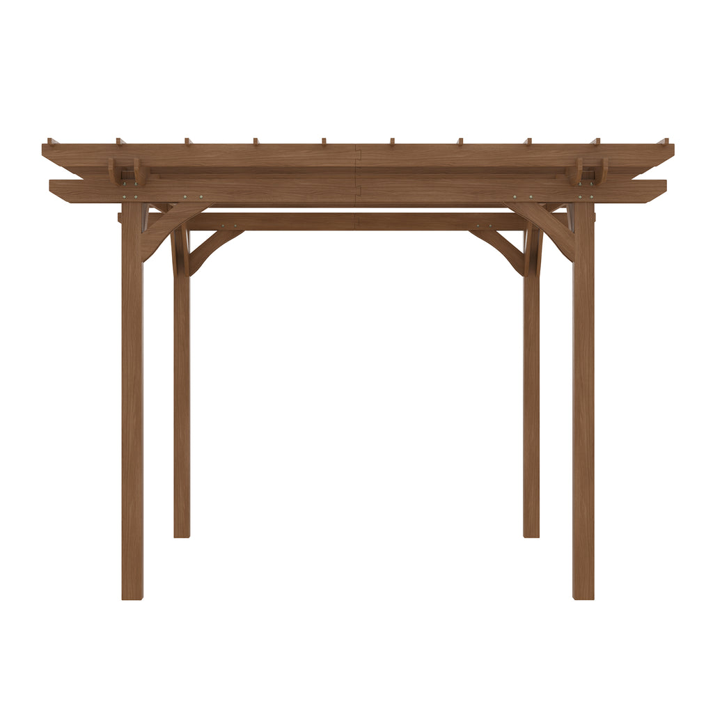 12' x 10' Wooden Pergola Outdoor Gazebo W6804
