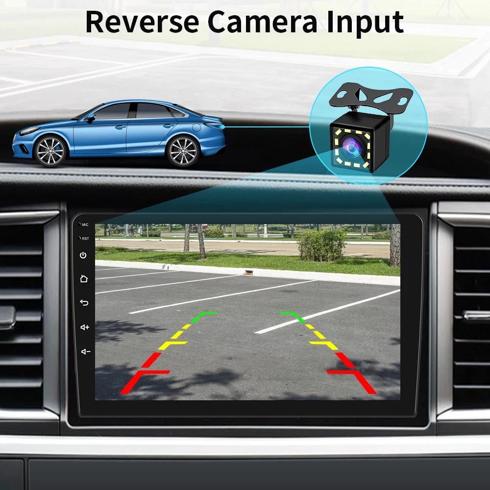 Android 12 Double 2 Din Car Stereo Radio 10.1'' HD Touch Screen 1080P Car Multimedia Player Head Unit Bluetooth WIFI GPS FM Receiver with Rearview Camera C3644