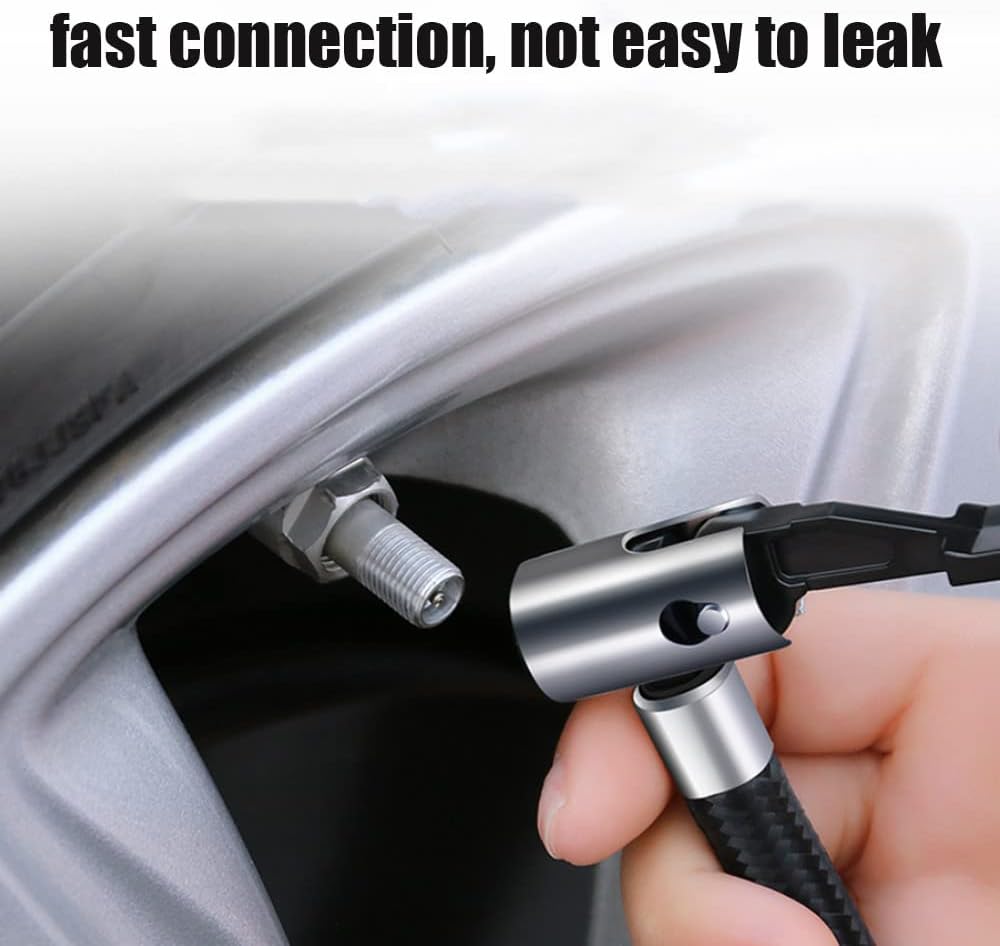 12V Portable Car Tire Inflator Pump with LED Light D7240