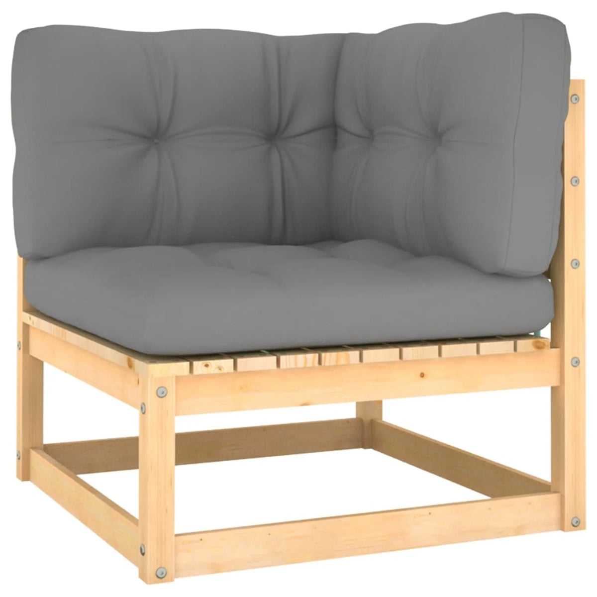 6 Piece Gray Cushioned Pinewood Sectional Sofa Set K88040