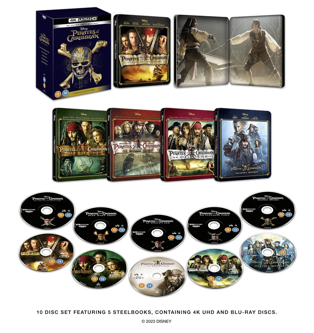 Pirates of The Caribbean 1-5 UHD Steelbook X841