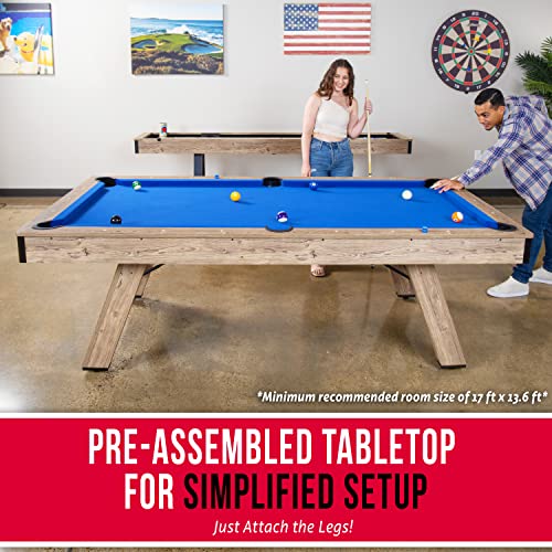 8 ft Pool Table with Wood Finish N286