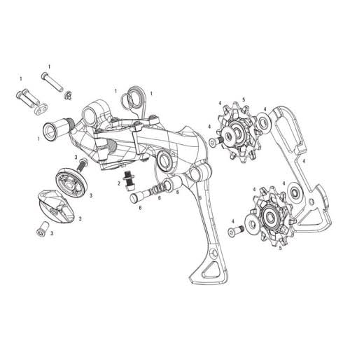 11 SPD Derailleur with X-Sync Pulleys and Inner Cage M370