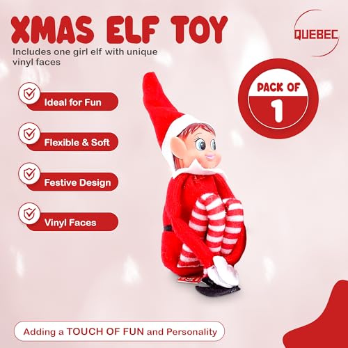 12 Inch Boy & Girl Christmas Elf Figures V58513