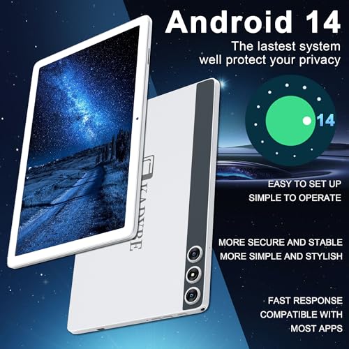 10 inch 128GB Storage 14GB RAM Android 14 Tablet O6847