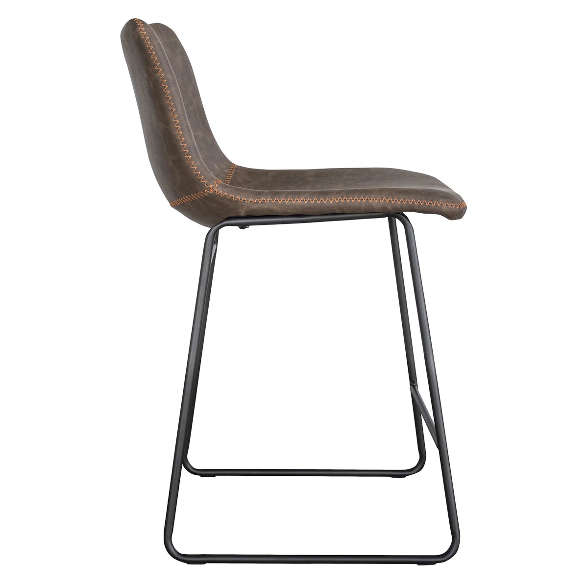 Set of Two Faux Leather Counter Height Bar Stools W520