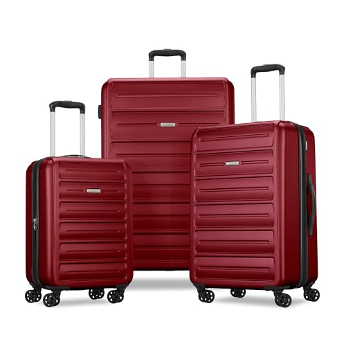 Black 3 Piece Hardshell Spinner Luggage Set W9232