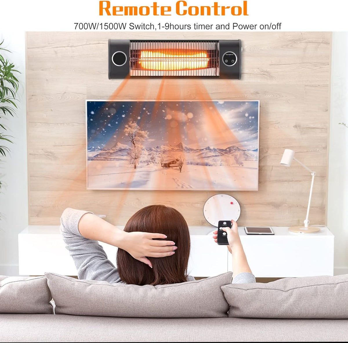 1500W Electric Infrared Patio Heater V78673