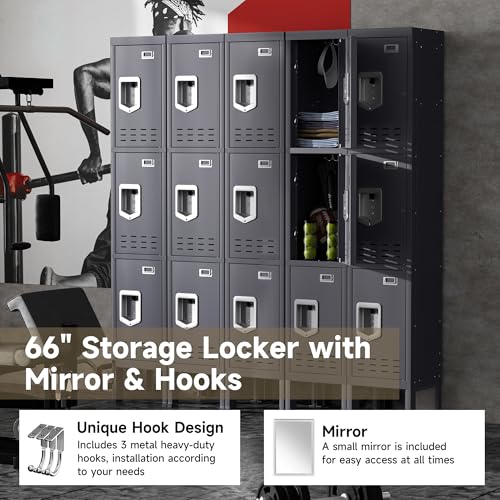 Blue 5 Doors Steel Locker Storage Cabinet W62279