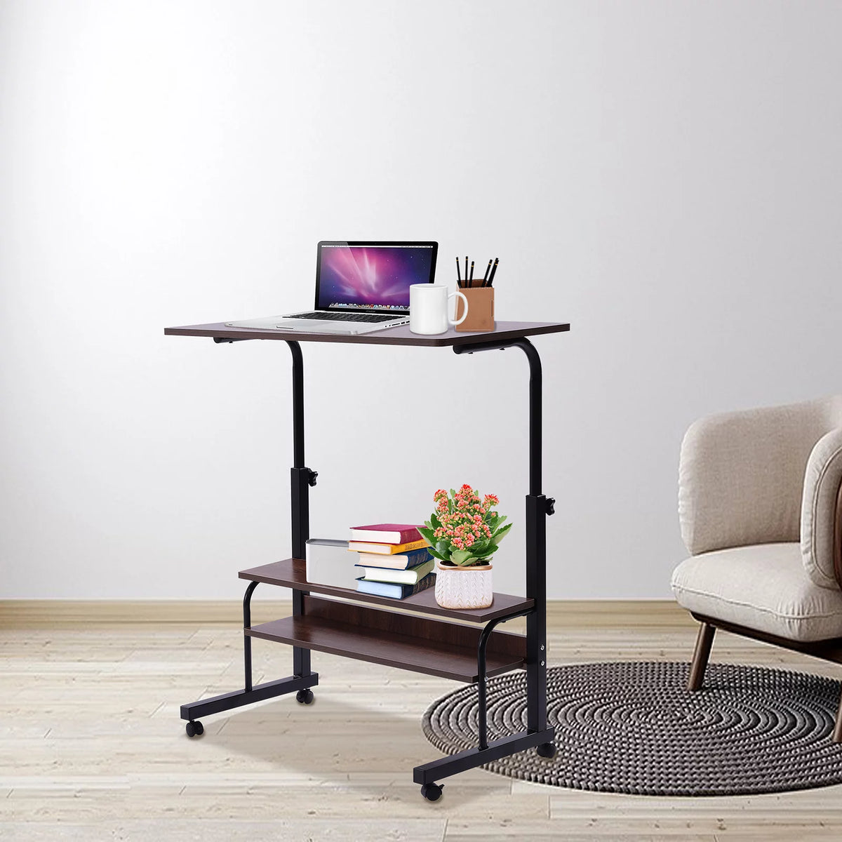 Movable Height Adjustable Computer Table J8867