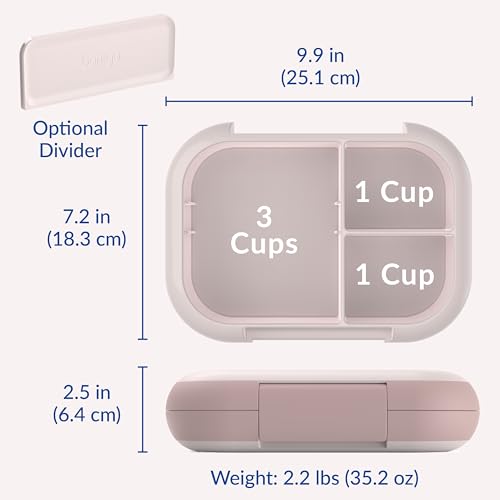 XL Leak-Proof Bento Lunch Box with Ice Pack, 5-Cup, 3 or 4 Compartment, BPA-Free, Dishwasher Safe P138