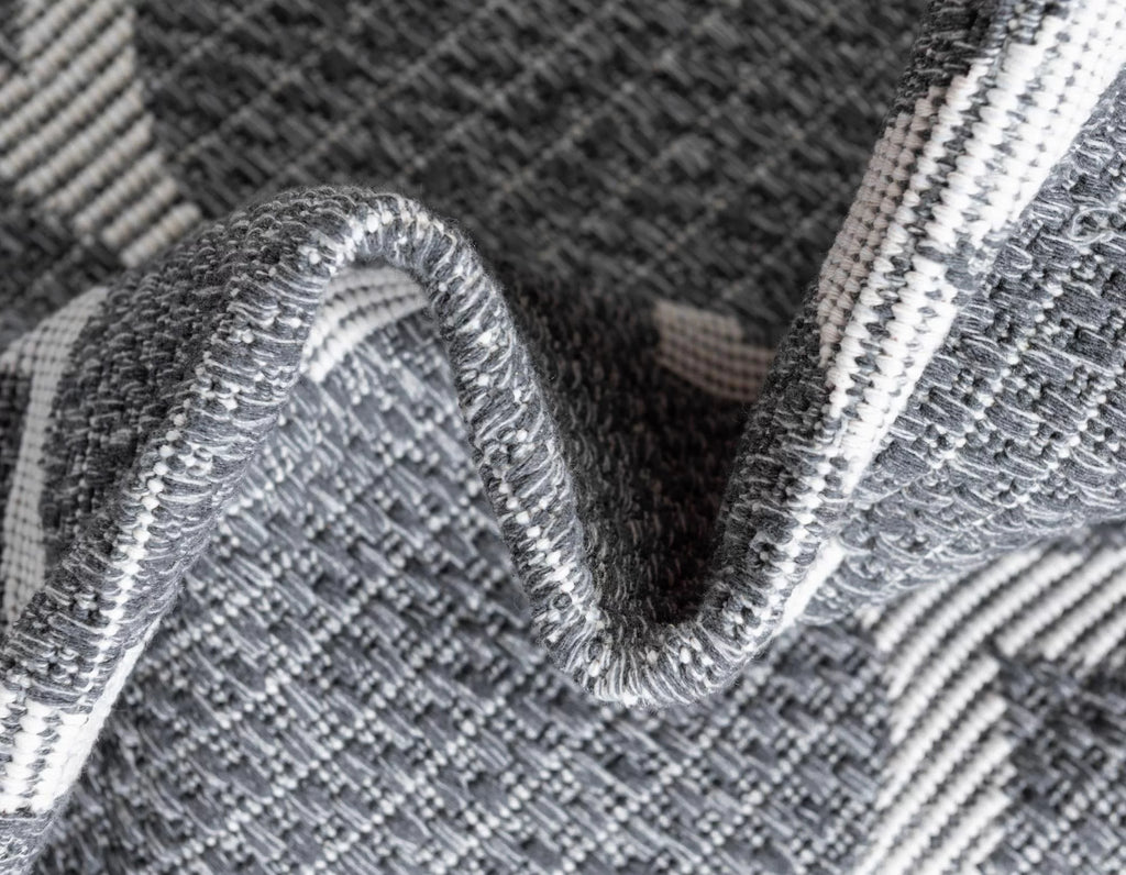 2' x 3' Dark Gray Flatweave Rug F4727
