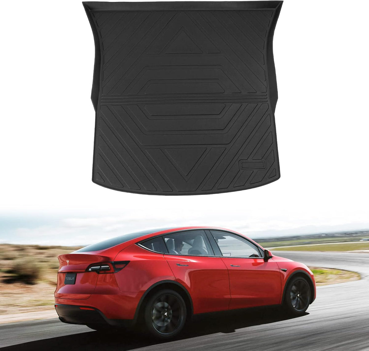 Tesla Model Y Trunk Mat Floor Mats Cargo Liner (Four Trunk Mats + Floor Mats) S362