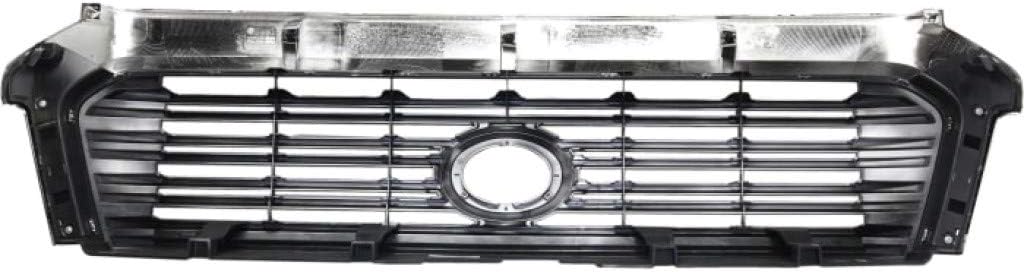 Painted Silver Shell Grille Assembly with Gray Insert and Chrome Molding Q330