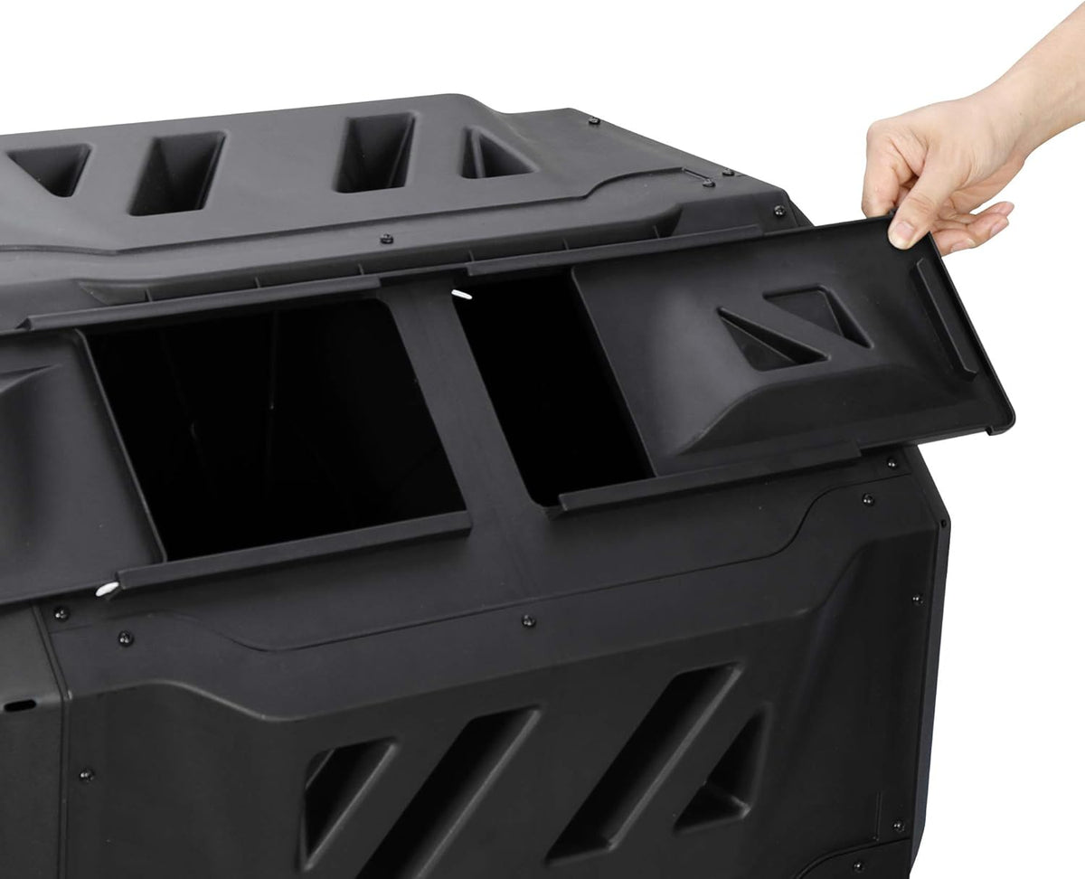 43 Gallon Black Dual Chamber Composting Tumbler L548591