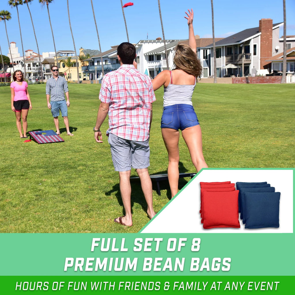 American Flag Cornhole Set with 8 Bean Bags L614