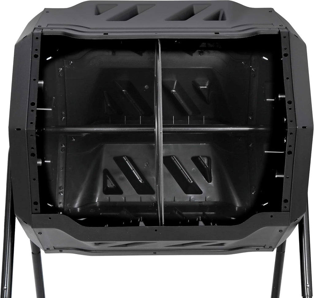 43 Gallon Black Dual Chamber Composting Tumbler L548591