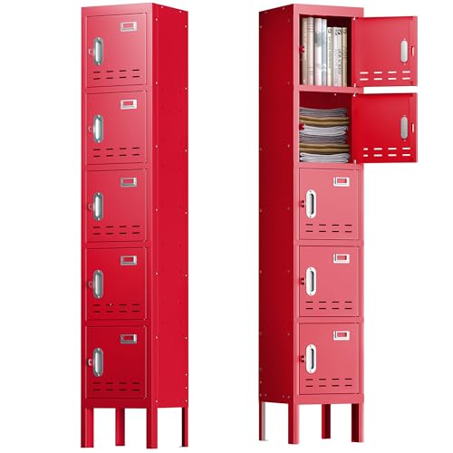 Blue 5 Doors Steel Locker Storage Cabinet W62279