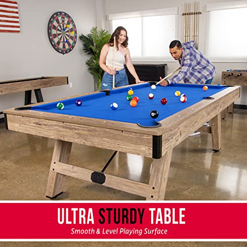 8 ft Pool Table with Wood Finish N286