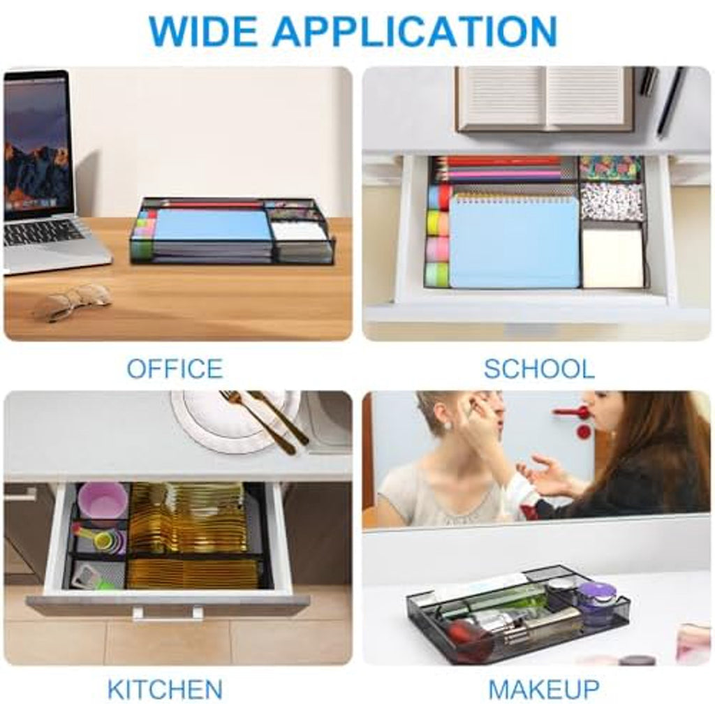 5 Grid Metal Mesh Drawer Organizer E399