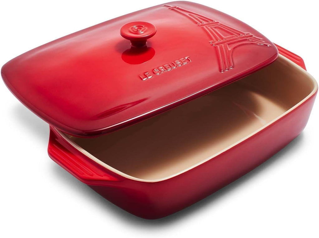 Stoneware Covered Rectangular Casserole, 3.5 qt. E738