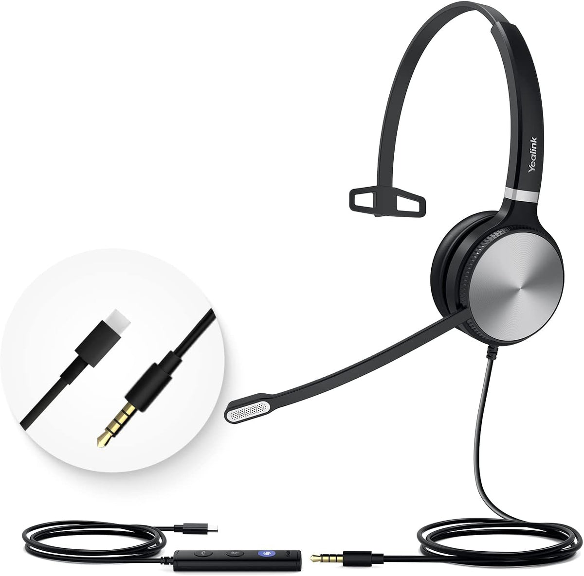 Headset with Microphone Noise Cancelling Stereo 3.5mm Jack C69975