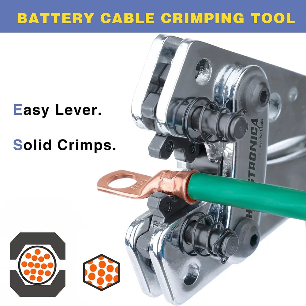 Battery Cable Lug Crimping Tool for AWG 10 8 6 4 2 1/0 A638857