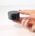 Cosmetic Jars 30 Gram Plastic Containers Matte Black Lids Q655