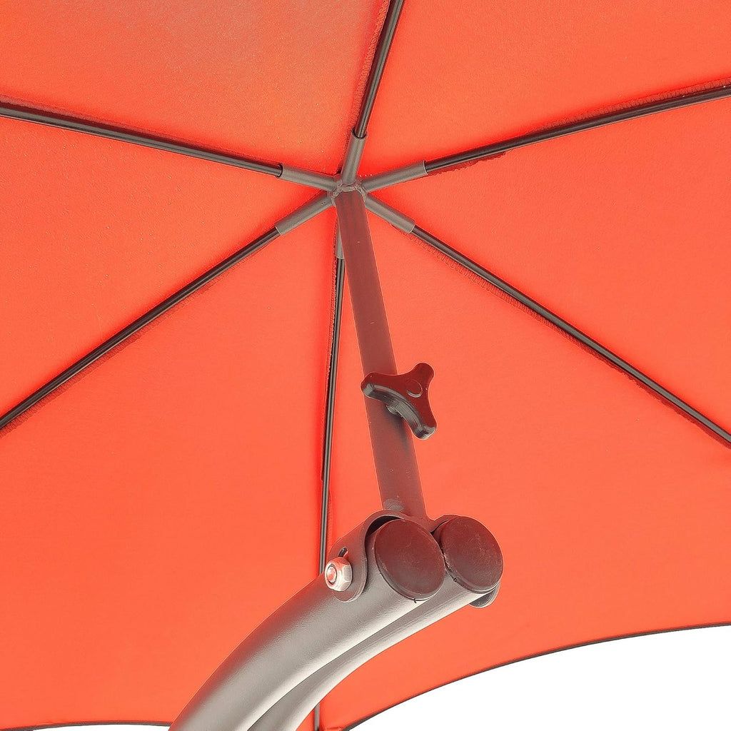 Orange Hanging Chaise Lounge Chair with Cushion, Pillow, Canopy, Stand, Storage Pouch P844952