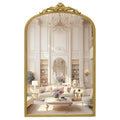 Antique Gold Arch Bathroom Mirror with Beaded Frame L101063