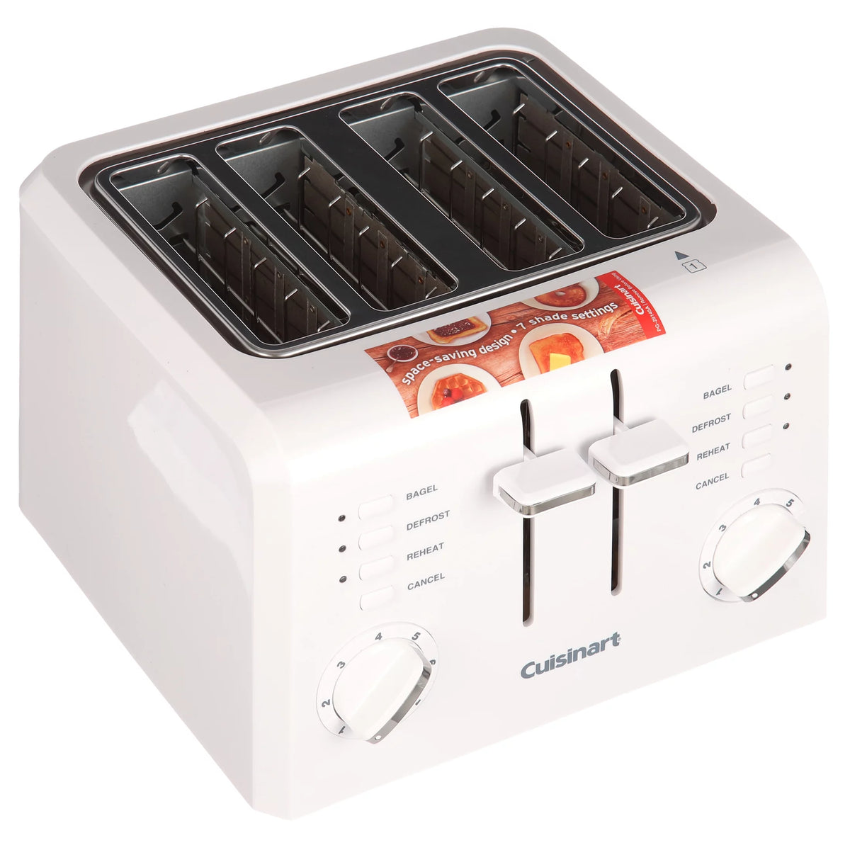 4 Slice Compact Plastic Toaster I637873