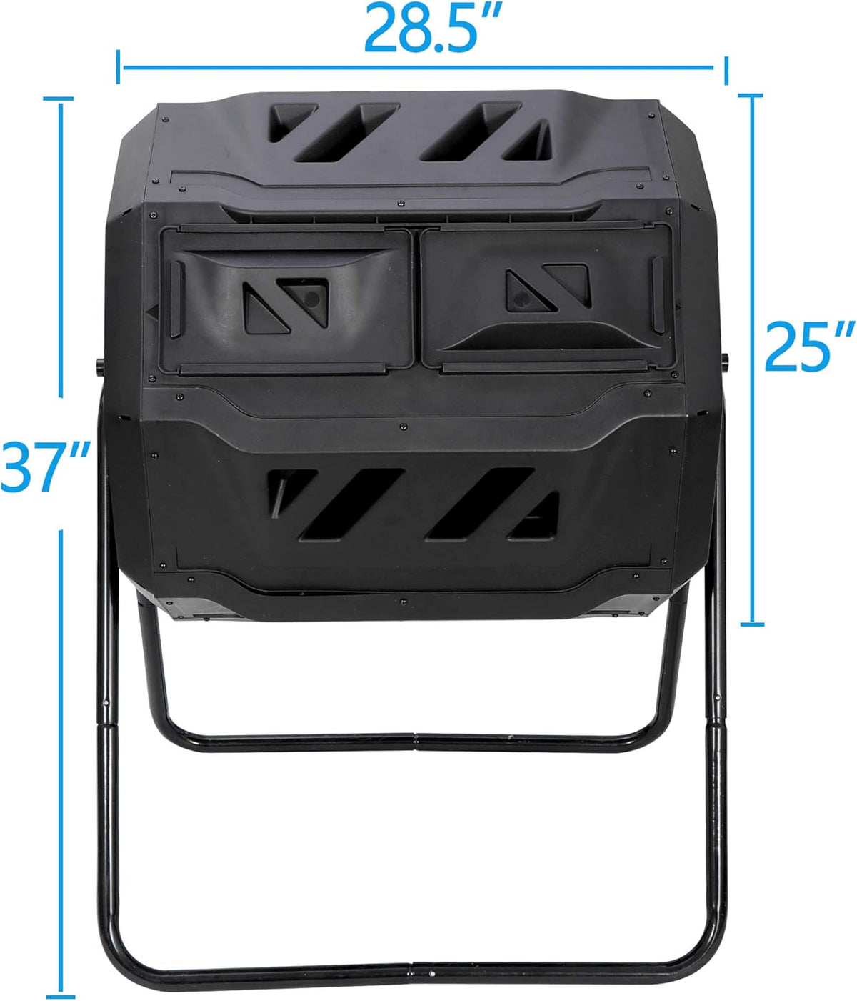 43 Gallon Black Dual Chamber Composting Tumbler L548591