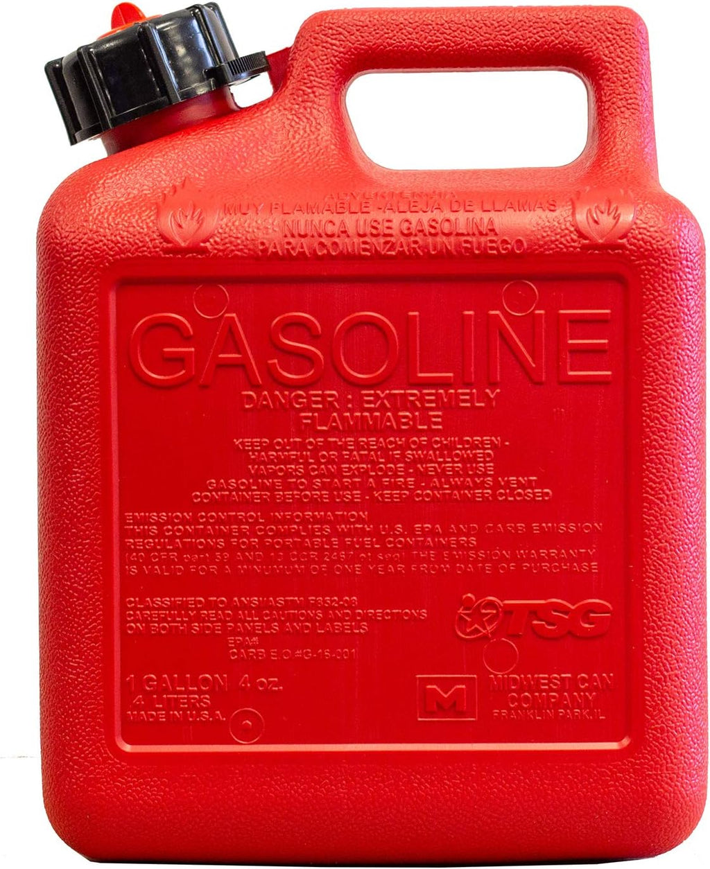 1 Gallon Gasoline Can with Auto Shut Off Spout X779
