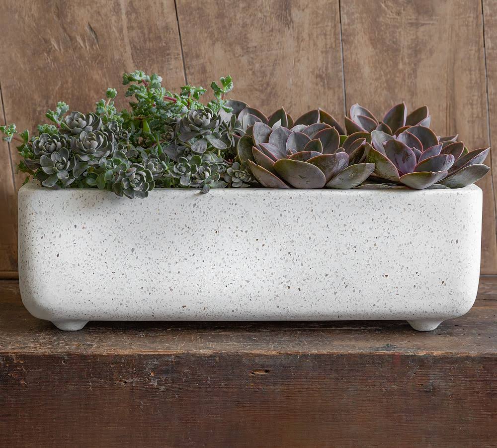 White Fiber Cement Cachepot F8299