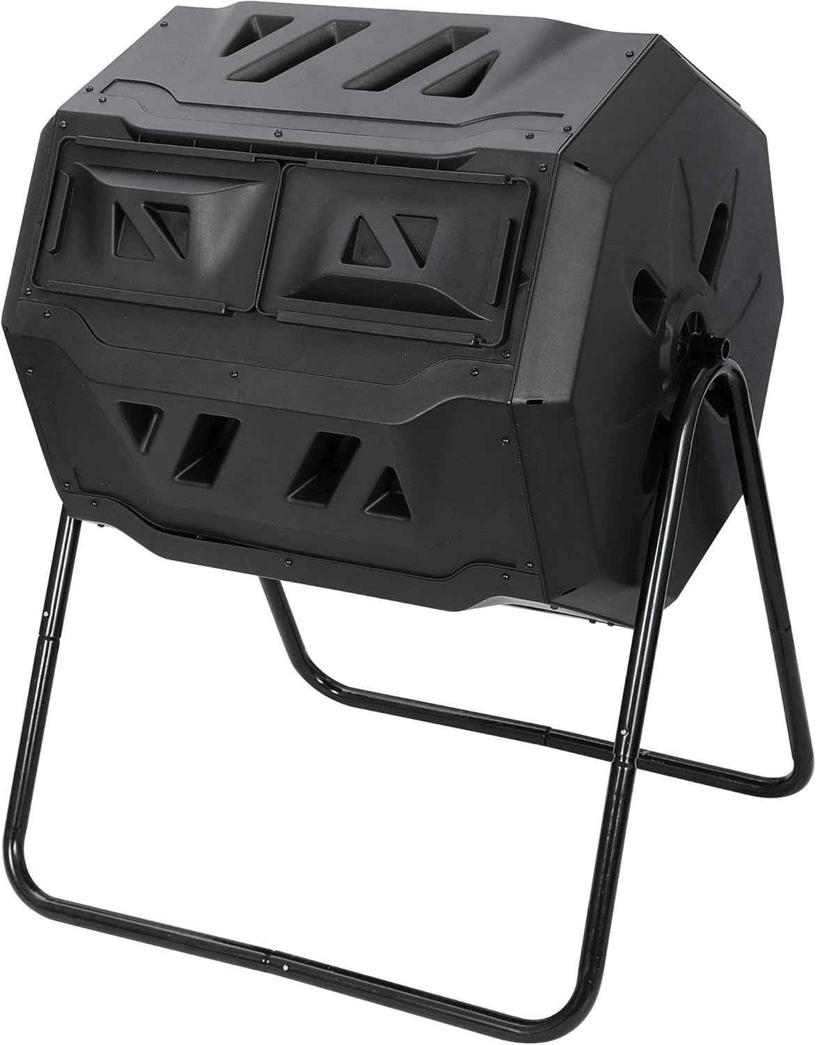 43 Gallon Black Dual Chamber Composting Tumbler L548591