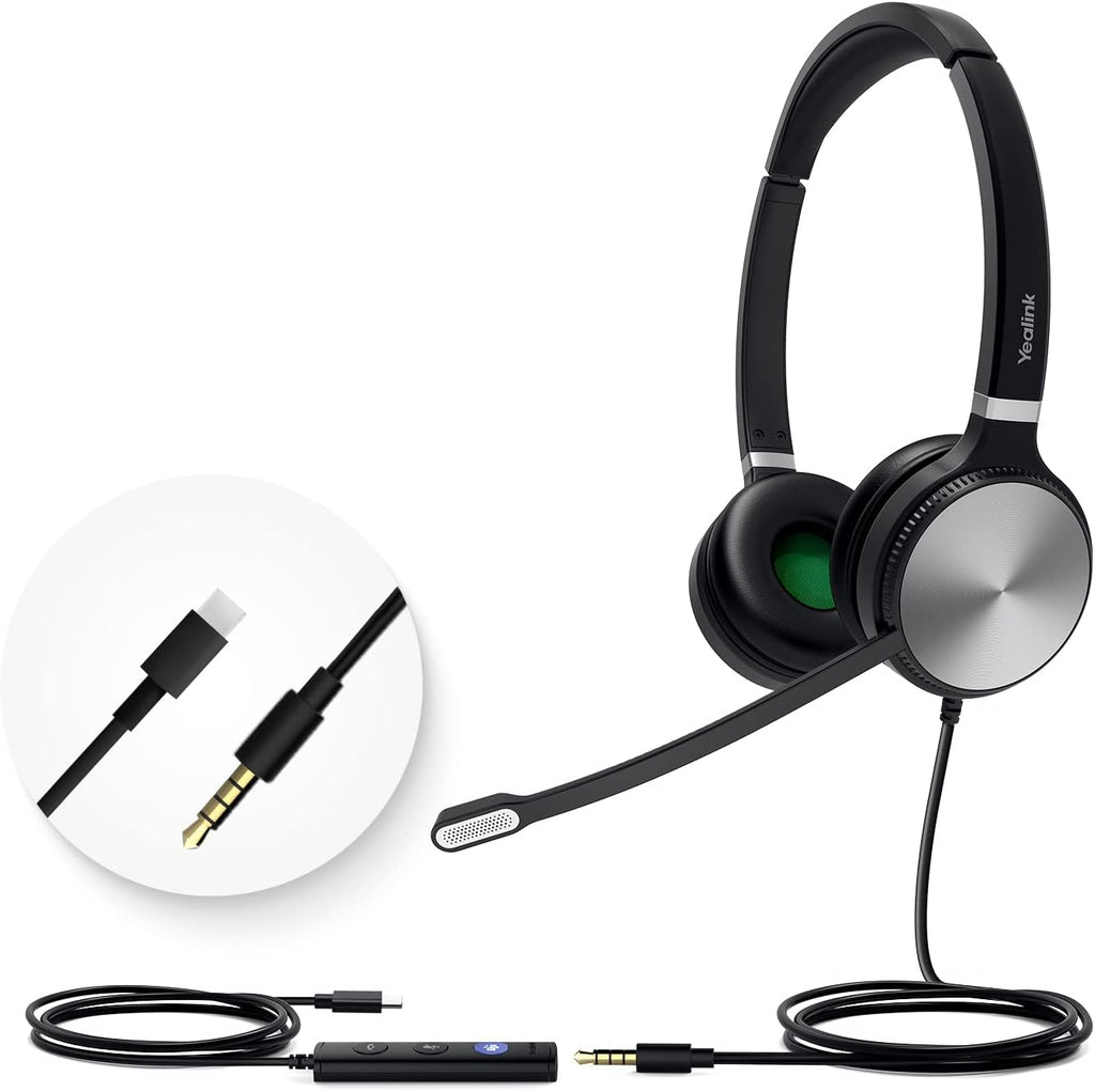 Headset with Microphone Noise Cancelling Stereo 3.5mm Jack C69975