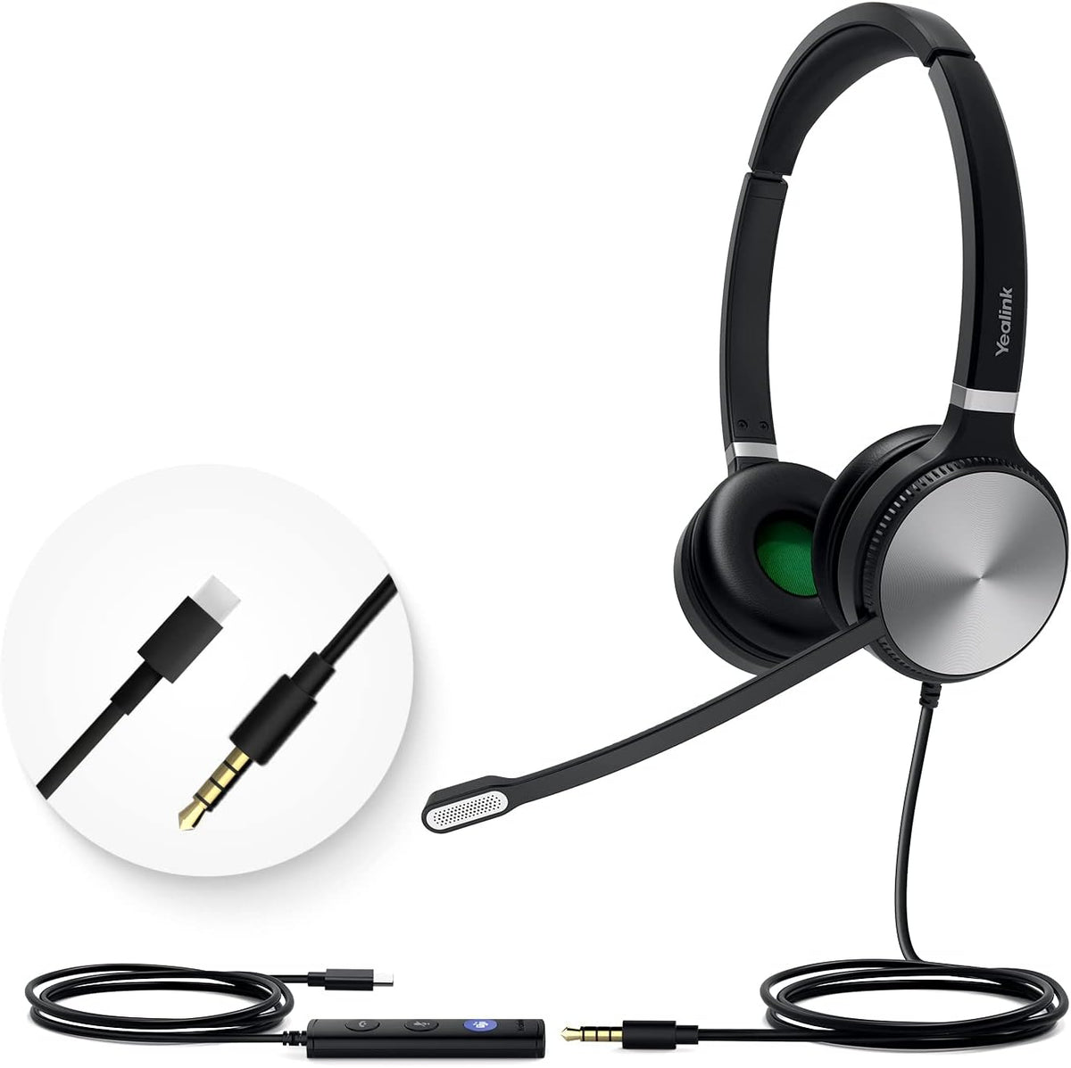 Headset with Microphone Noise Cancelling Stereo 3.5mm Jack C69975