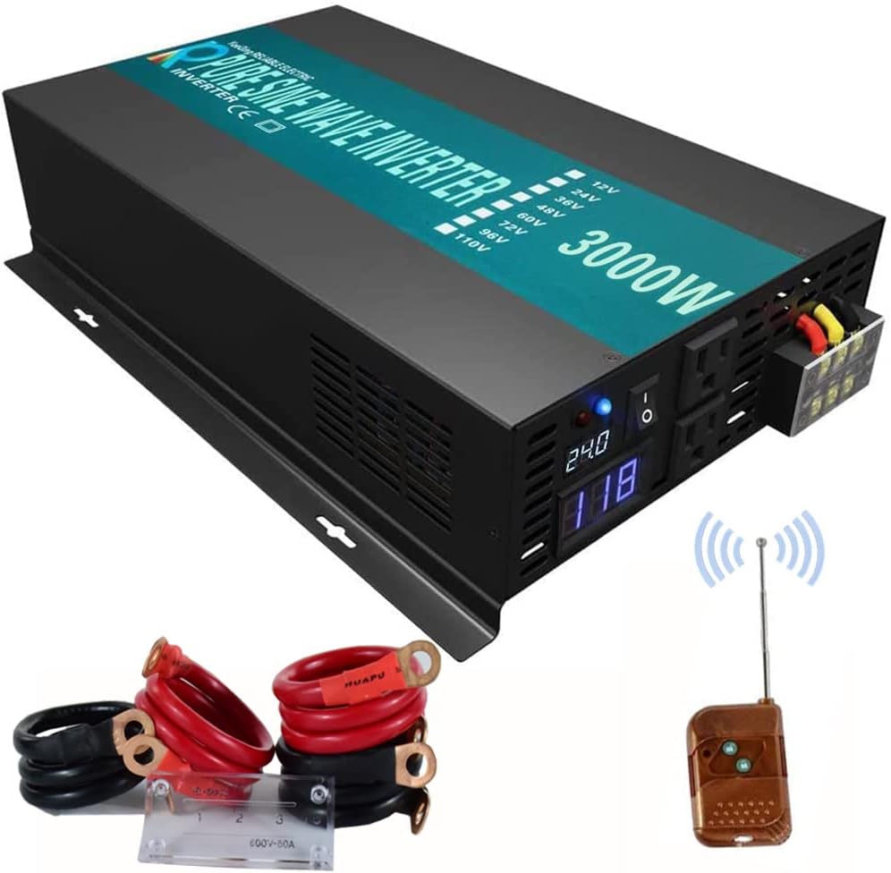 3000W Pure Sine Wave Inverter 24V DC to 120V AC N535705