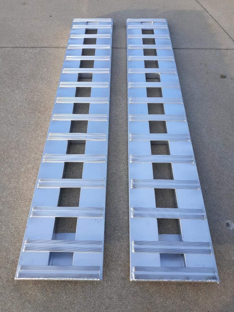 10,000 LB Aluminum Car Truck Skid Forklift Ramps Trailer Hook 2 Ramps B477