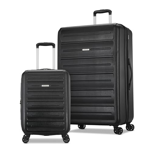Black 3 Piece Hardshell Spinner Luggage Set W9232