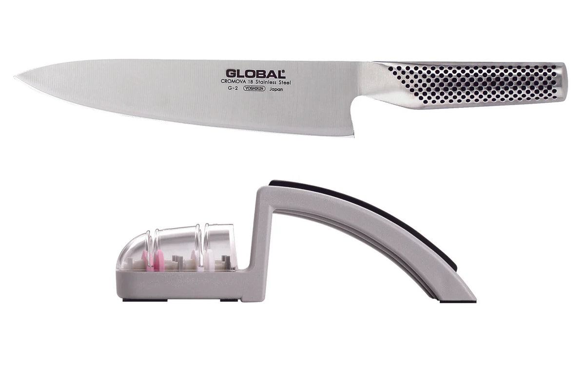 Kitchen Knife and Sharpener 2 Piece Set E736