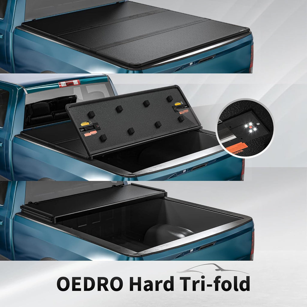 Hard Tri-fold Truck Bed Tonneau Cover for 2009-2022 Dodge Ram 1500, 5.6 ft Bed N2229