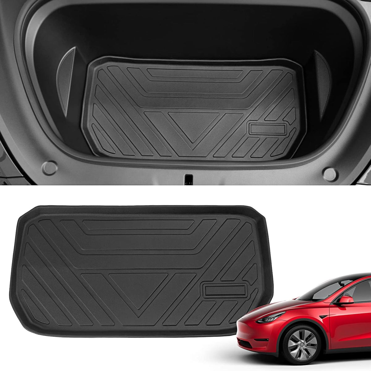 Tesla Model Y Trunk Mat Floor Mats Cargo Liner (Four Trunk Mats + Floor Mats) S362