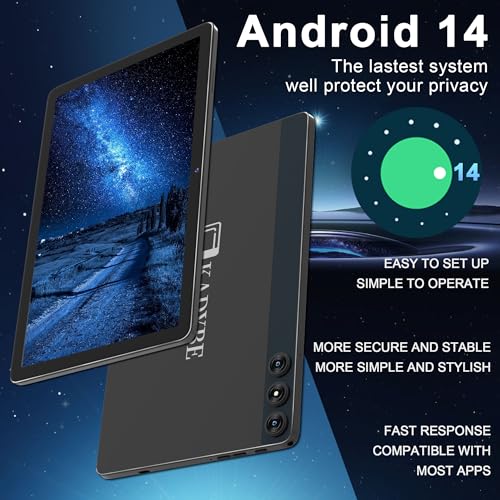 10 inch 128GB Storage 14GB RAM Android 14 Tablet O6847