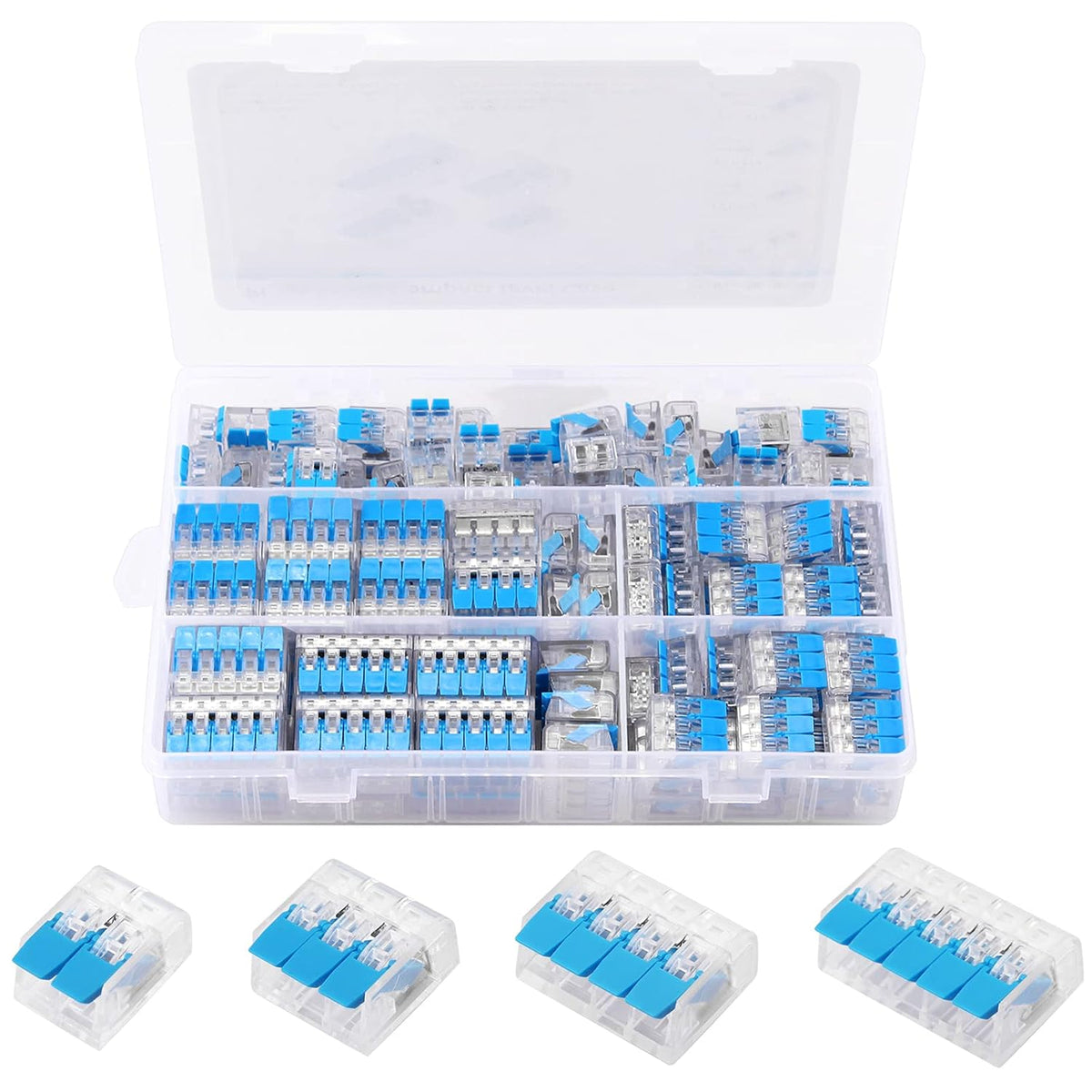 140pcs Lever Wire Connectors Assortment 4 Models Pack of 2 Q36664