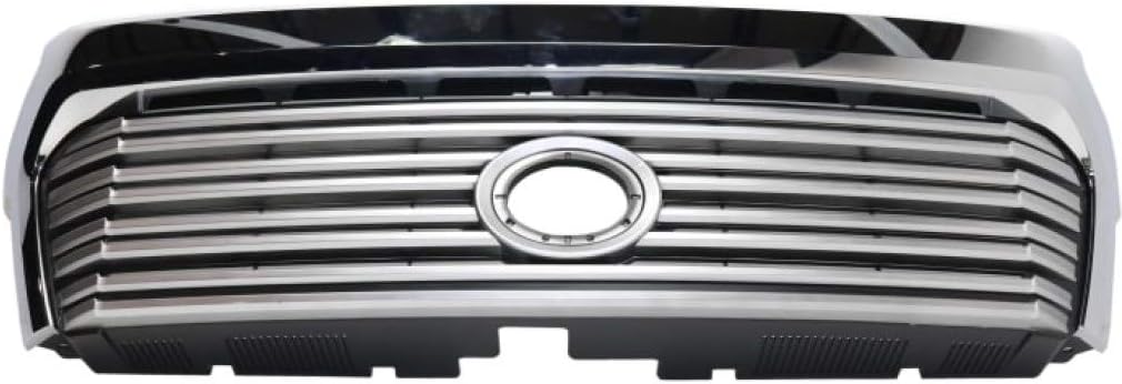 Painted Silver Shell Grille Assembly with Gray Insert and Chrome Molding Q330